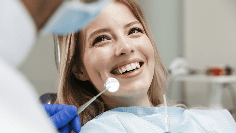A lady undergoing periodontal treatment at South Chico Dental Care, CA