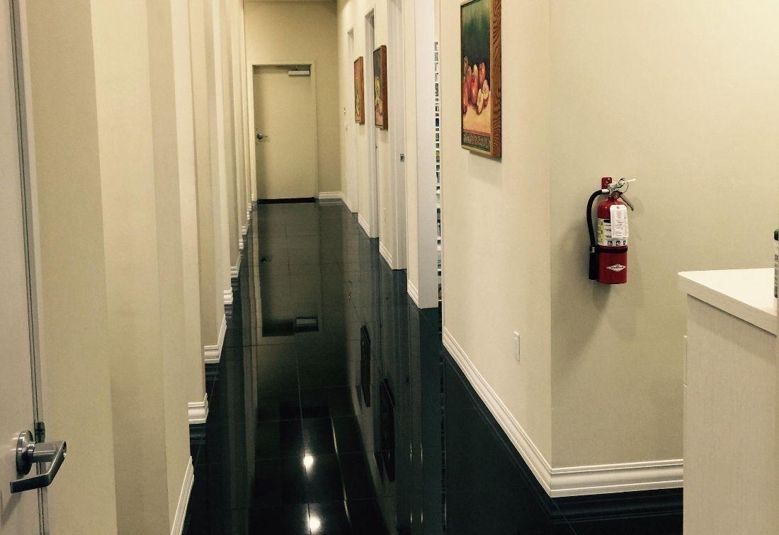Hallway Hallway of treatment rooms at Chico, CA dentist office of Dr Daniel Surh DMD